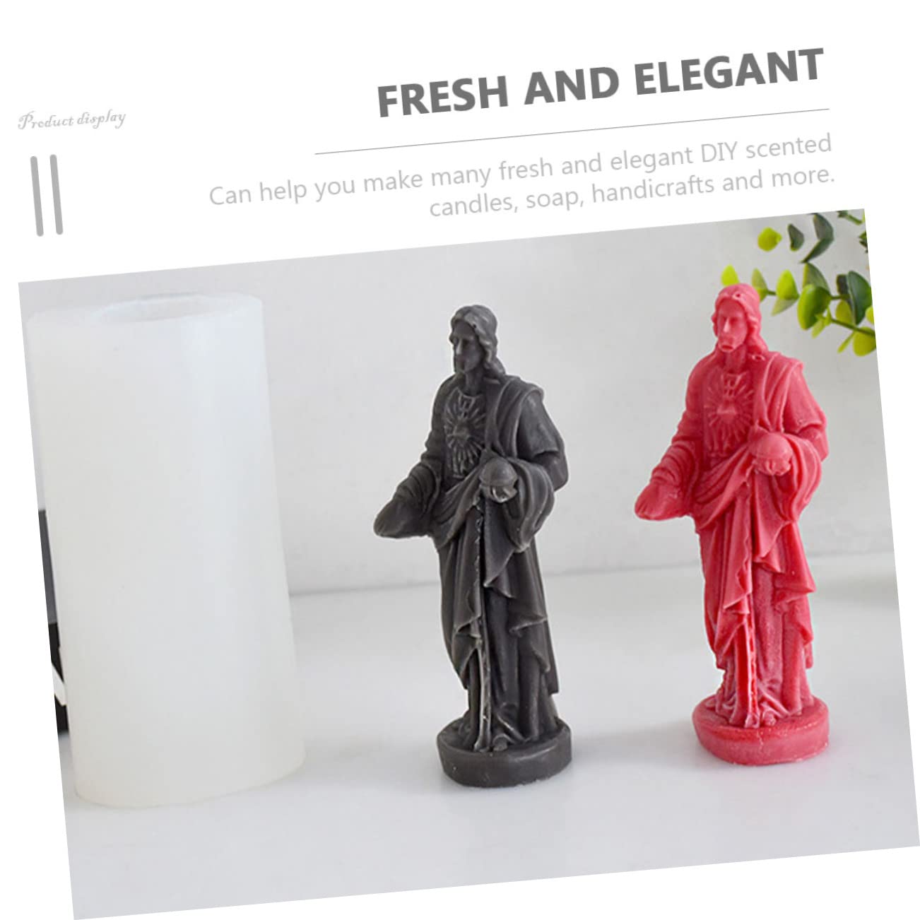 Molde De Silicona Jesús Para Fabricación De Velas y Jabones Molde Resistente y Flexible Para Manualidades Creativas Casa o Taller