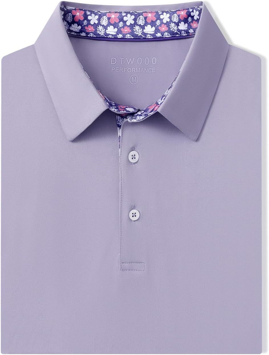 Men's Polo Shirts Short Sleeve Casual Solid Stylish Dry Fit Performance Designed Collared Golf Polo Shirts for Men - Image 4