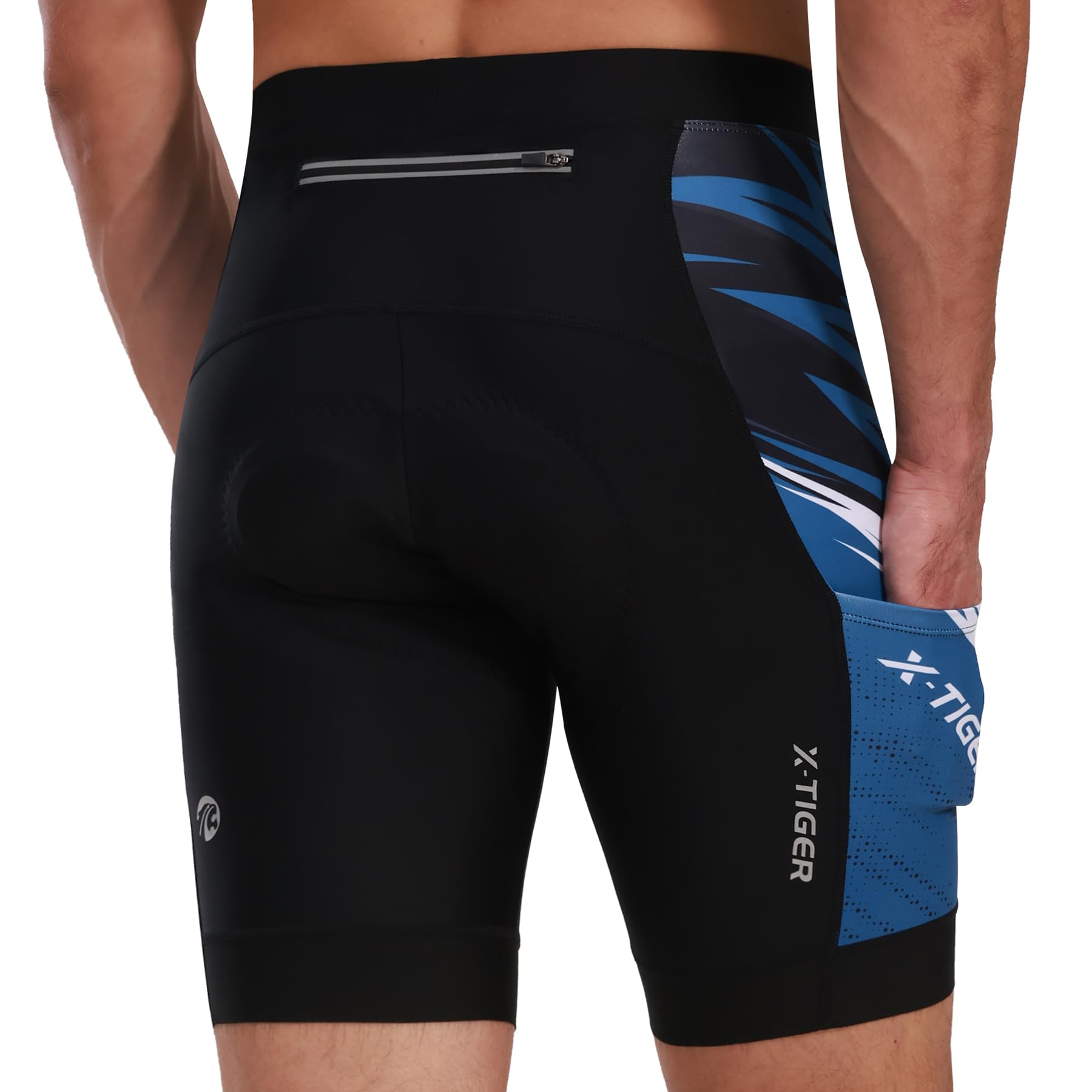 X-TIGER Short VTT Homme avec 5D Gel Rembourré Respirant Cyclisme Pantalon Antidérapant