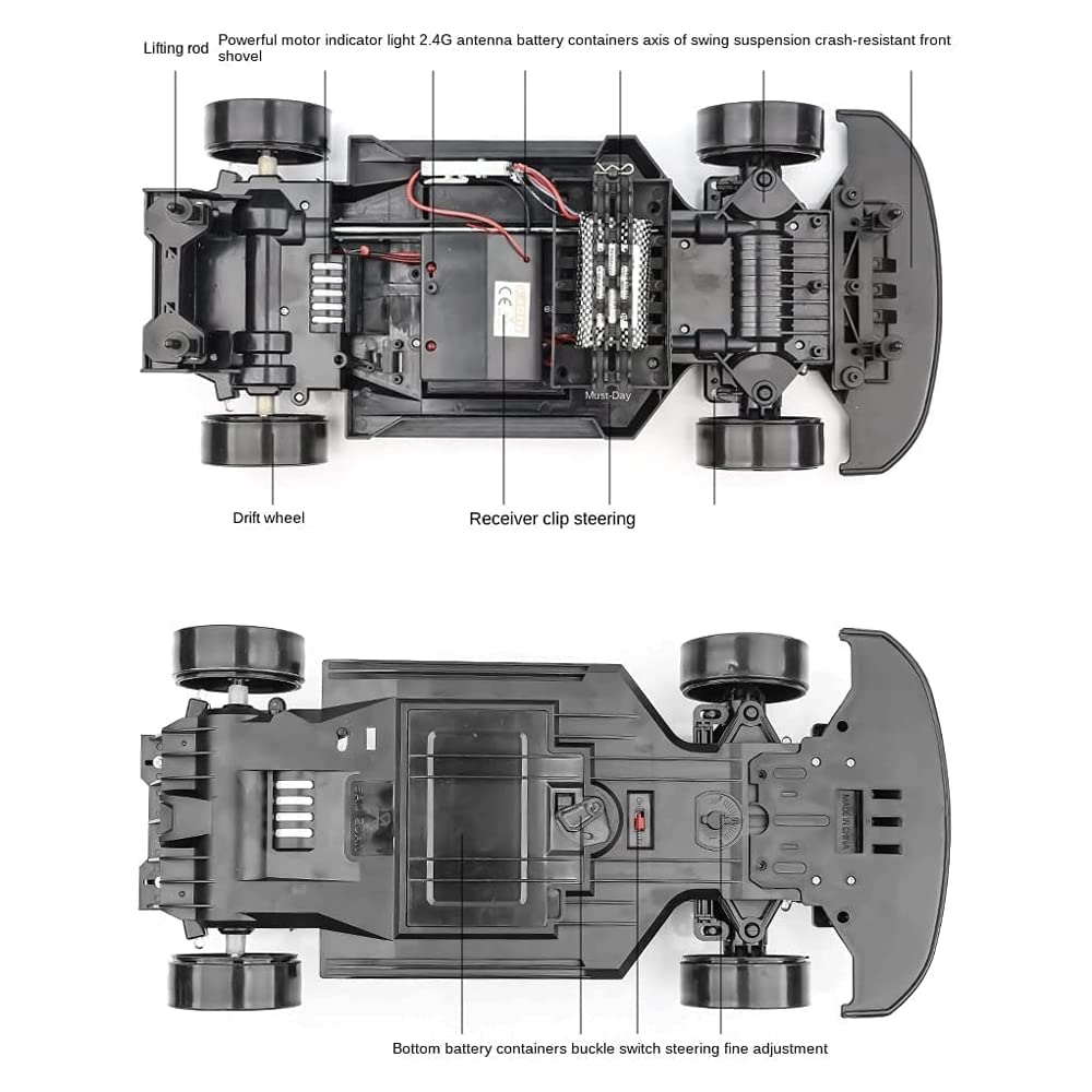 WOLWES Auto telecomandata in scala 1/10, veicolo RC con deriva ad alta velocità da 70 km/h, camion RC elettrico da arrampicata a 2,4 GHz, macchinina antiurto 4X4, regali di Natale per ragazzi e ragazz