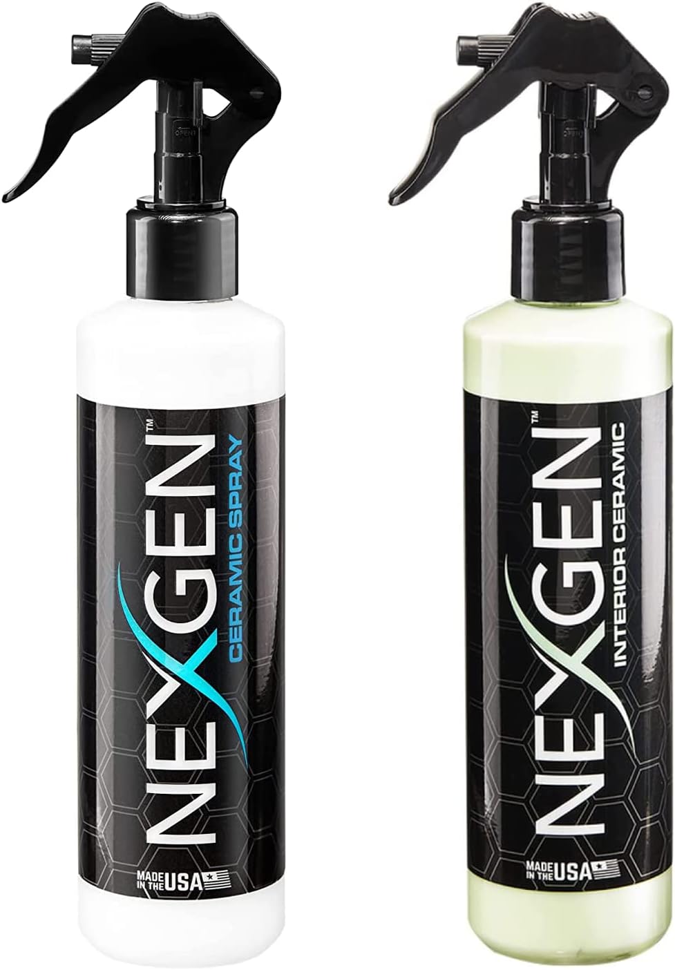 Nexgen Exterior Ceramic Spray & Interior Ceramic Spray - Complete Ceramic Coating Pack for Interior and Exterior to protects your vehicle from Environmental Contaminants (8oz)