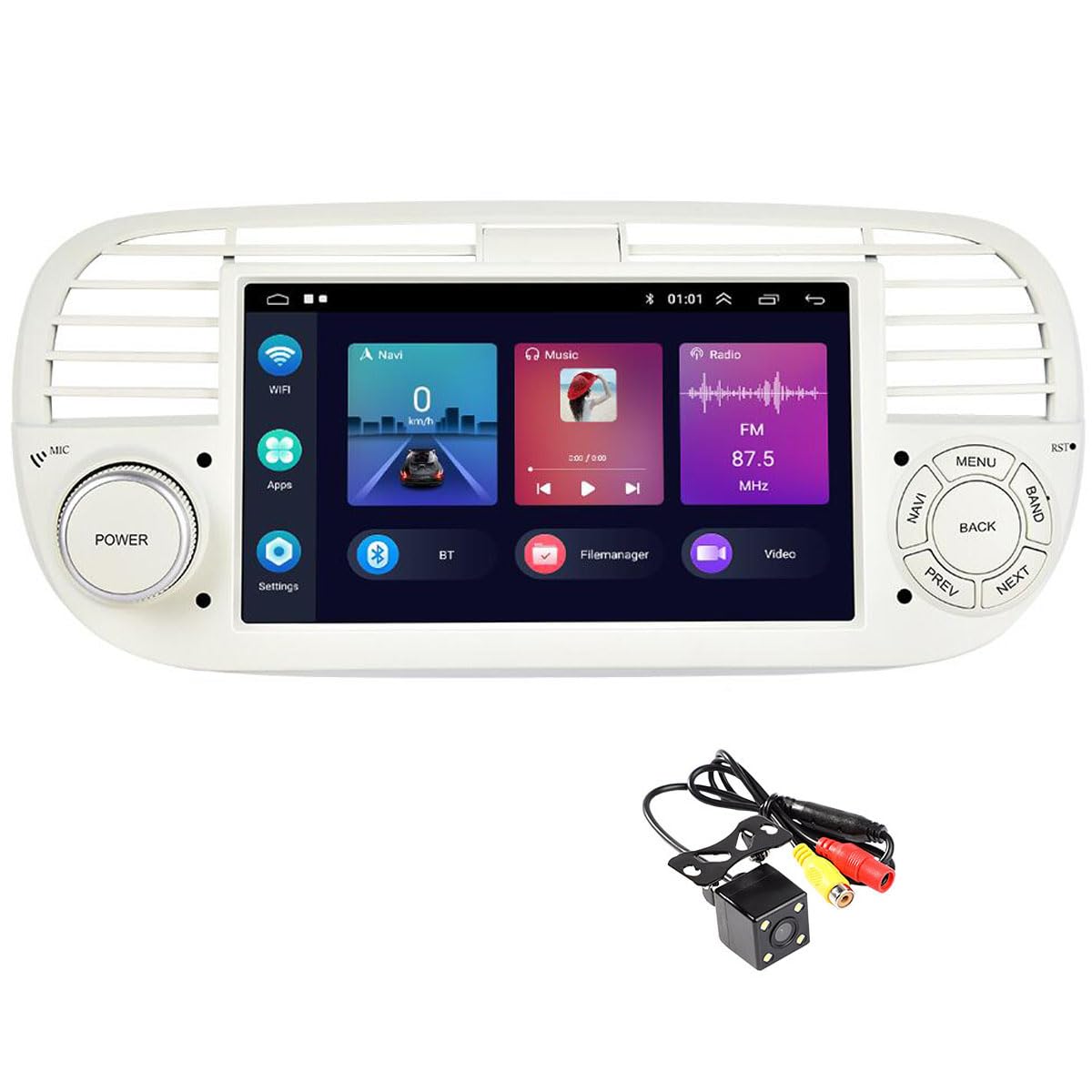 Amazon | フィアット500 2007-2015車載ラジオと無線Carplay Android