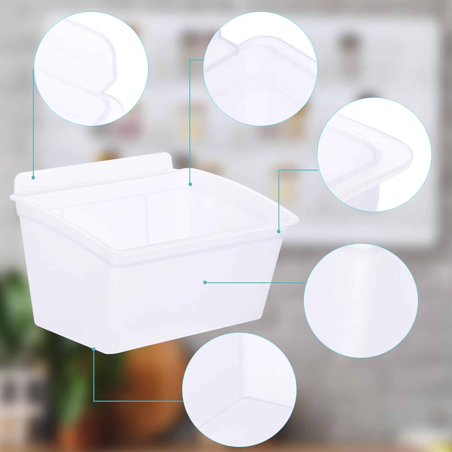 Sumnacon Slatwall Bins 15 Pcs Slatwall Organizer for Garage Plastic Slatwall Storage Bins for Storing Garage Accessories Multiple Stackable Slatwall Tool Organizer for Workshops,Transparent