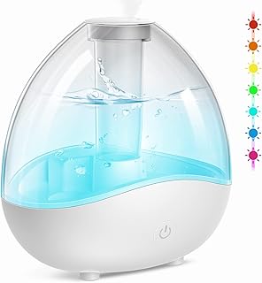 Cool Mist Humidifiers for Bedroom Large Room, Lerat Baby Humidifier with Night Light for Nursery, Auto Shut-off & Quiet Operation Humidifier for Plants, Air Ultrasonic for Pets, Indoor, Home, Office