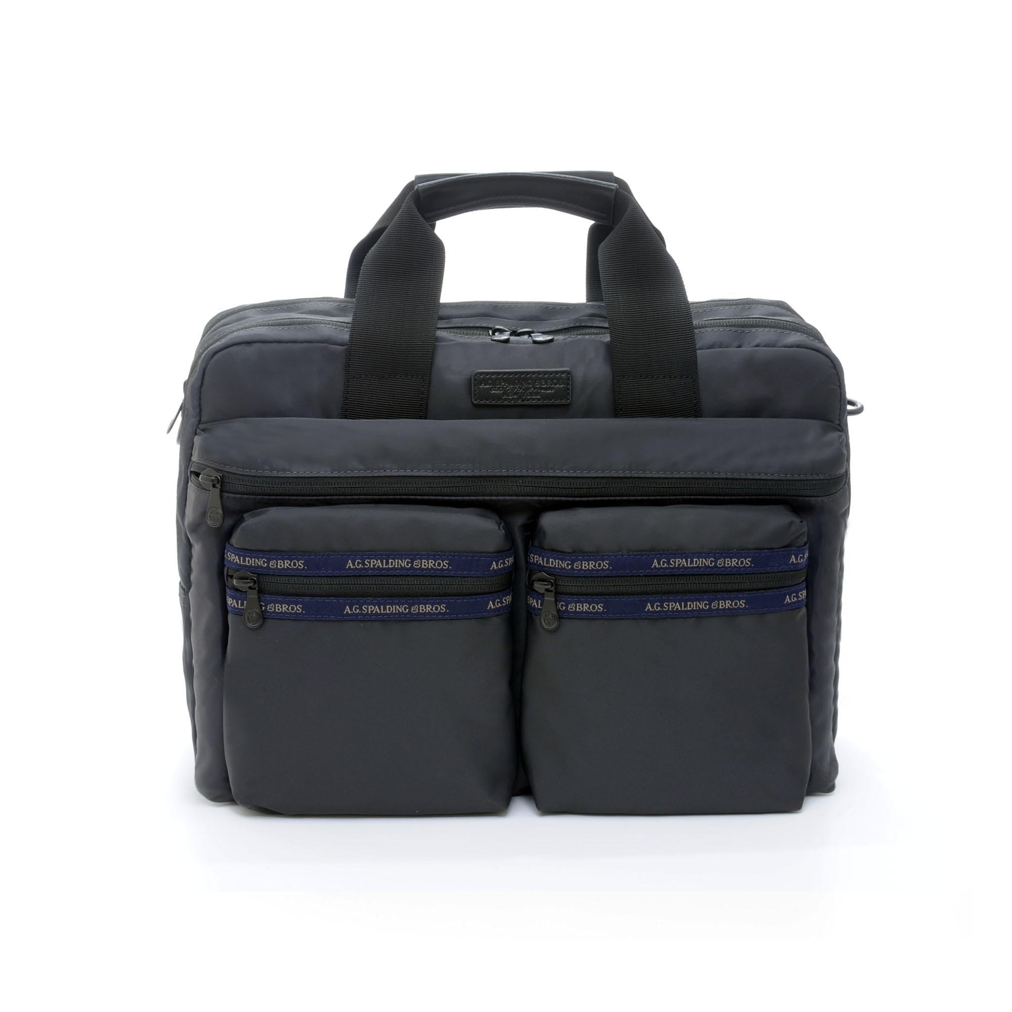 Blubox A.G. Spalding Cartella 2 Zip Mack Asfalto