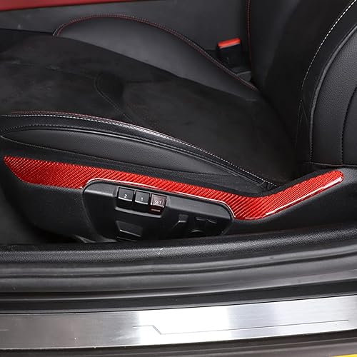 Miniatura 9 de Adhesivo para interruptor de ajuste de asiento de automóvil, decoración de fibra de carbono suave real, apto para Toyota Supra GR A90 A91 MK5