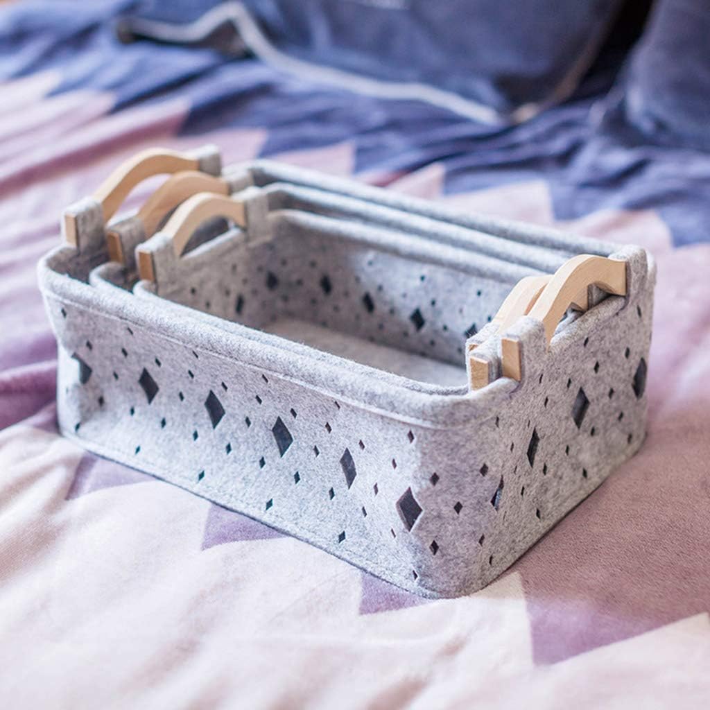 Felt Hollow Storage Box Hollow Felt Storage Basket Storage Box Sundries Clothing Laundry Toy Storage Box Decoration
