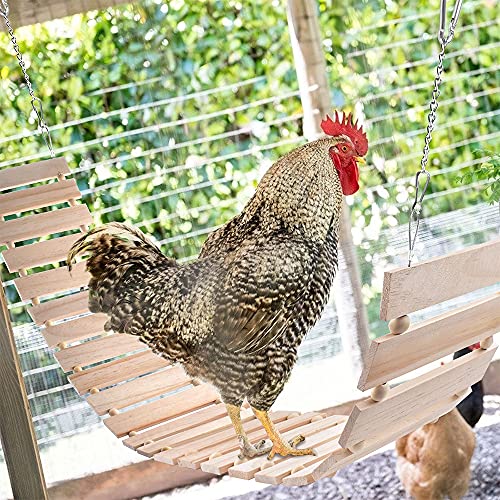 DuvinDD Hühnerspielzeug Hühnerstall aus Naturholz Hühnerleiter Hühnerschaukel Hühnerstall für Vogel Geflügel Hahn Küken – Bild 5