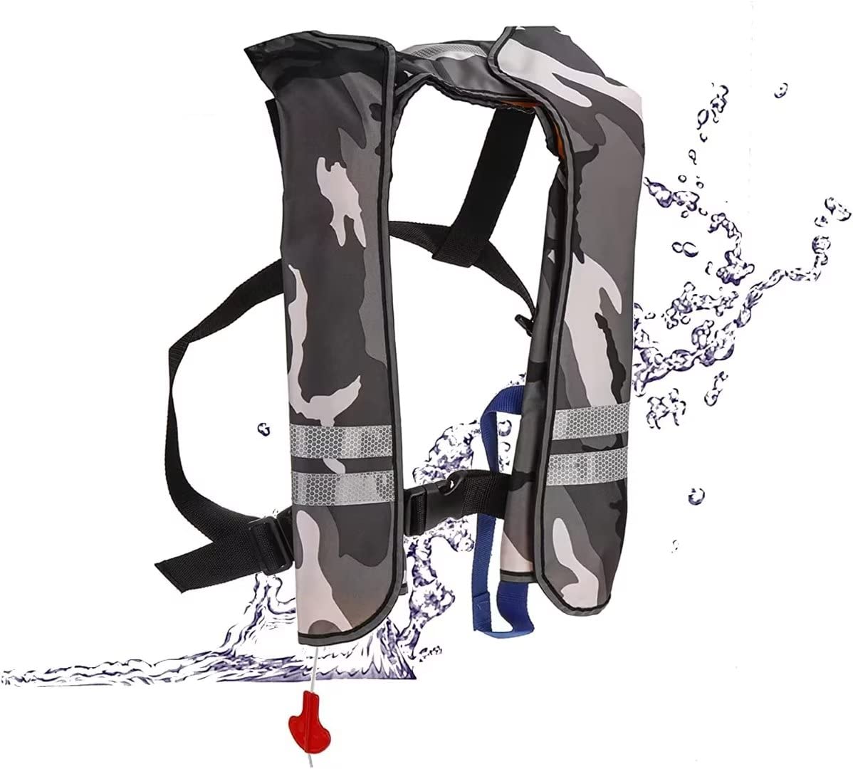 Life Jacket Adult, Adjustable Inflatable Life Jacket for Adults - Ideal for Water Sports and Boating