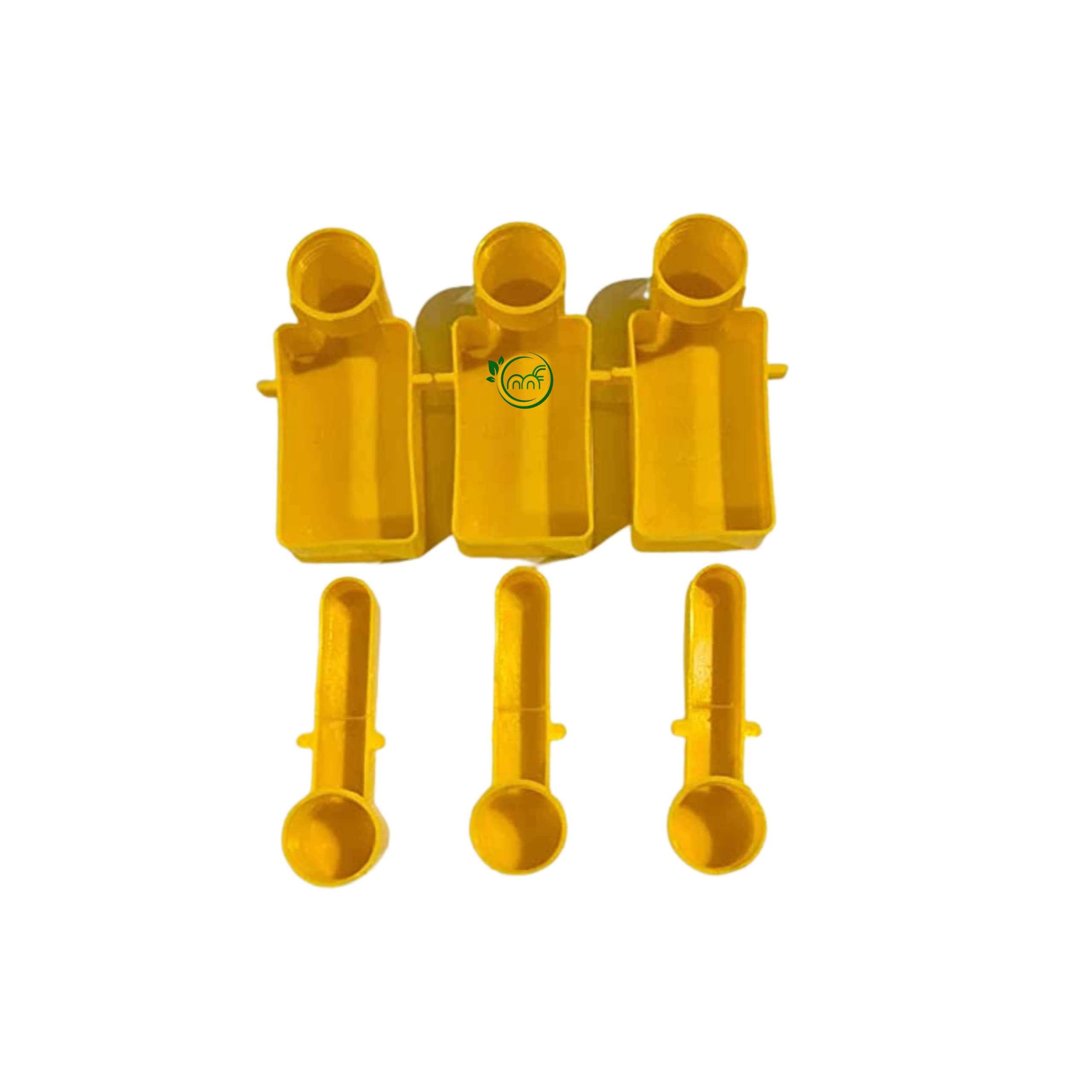 MAF Plastic Bird Cage Automatic Food Feeder, Water Drinker Cups for Any Bottle Use with Free Bottle Holder Rings (Drinker + Feeder + Holder Rings, Pack of 1, Set of 6, Yellow) (B0B2RC3RP8) Amazon Price History, Amazon Price Tracker