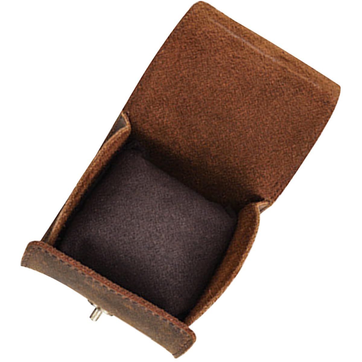 Scatola Organizzatore per Orologi da Viaggio Custodia Portatile in Pelle Classica per Uomo