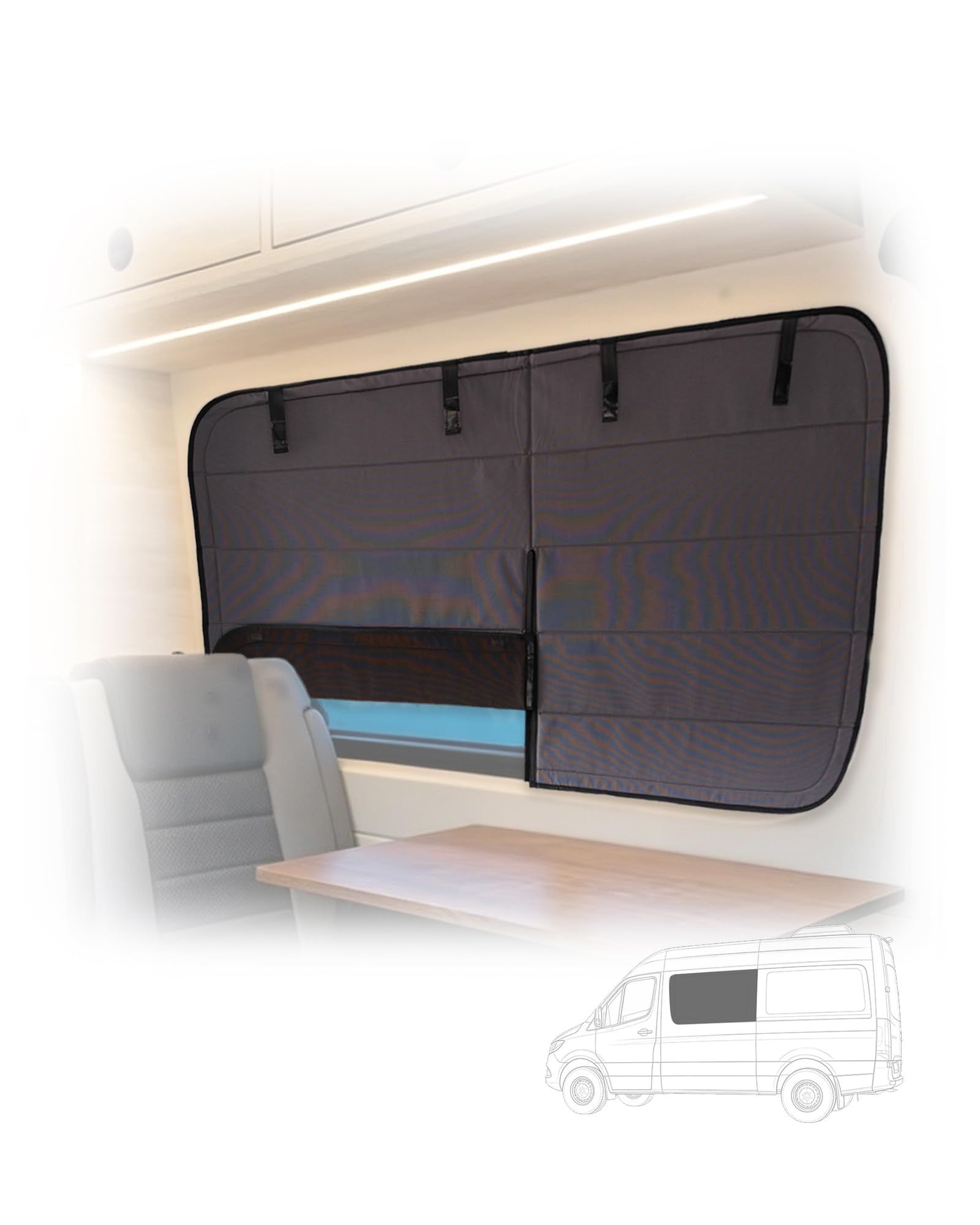 Photo 1 of MELIPRON Crew Window Cover for Mercedes Sprinter 170"/170" ext