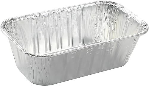 Miniatura 4 de Paquete de 50 mini moldes para pan de 1 libra de papel de aluminio desechables resistentes, tamaño estándar, 6 x 3.5 x 2.5 pulgadas, aptos para