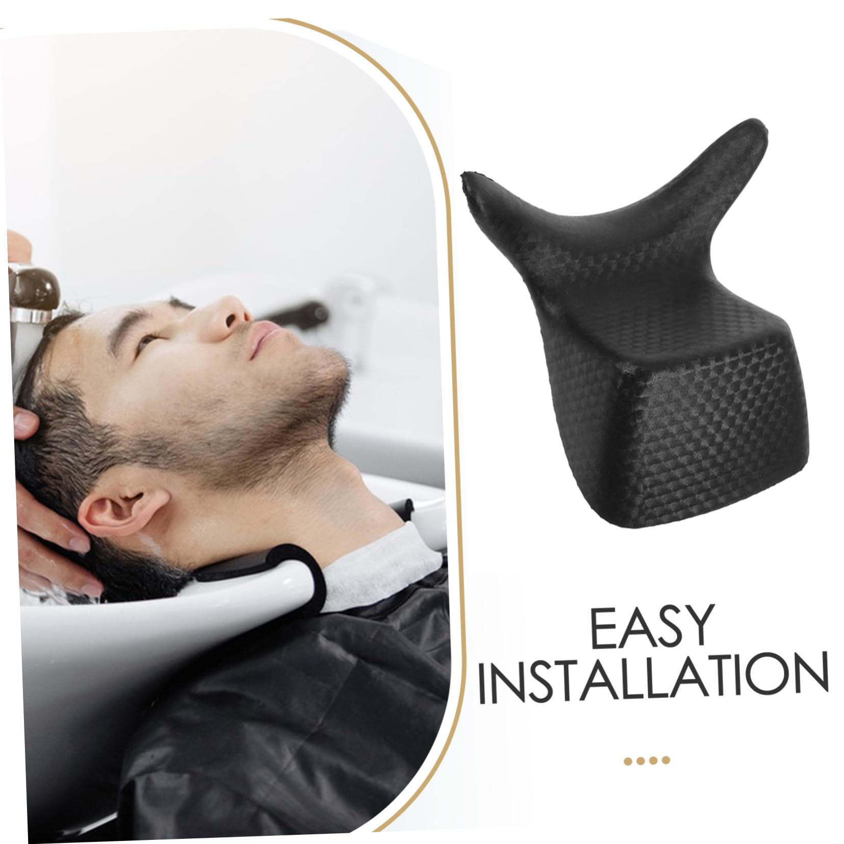 Almohada para Lavar el Cabello para Bañera, PVC Negro