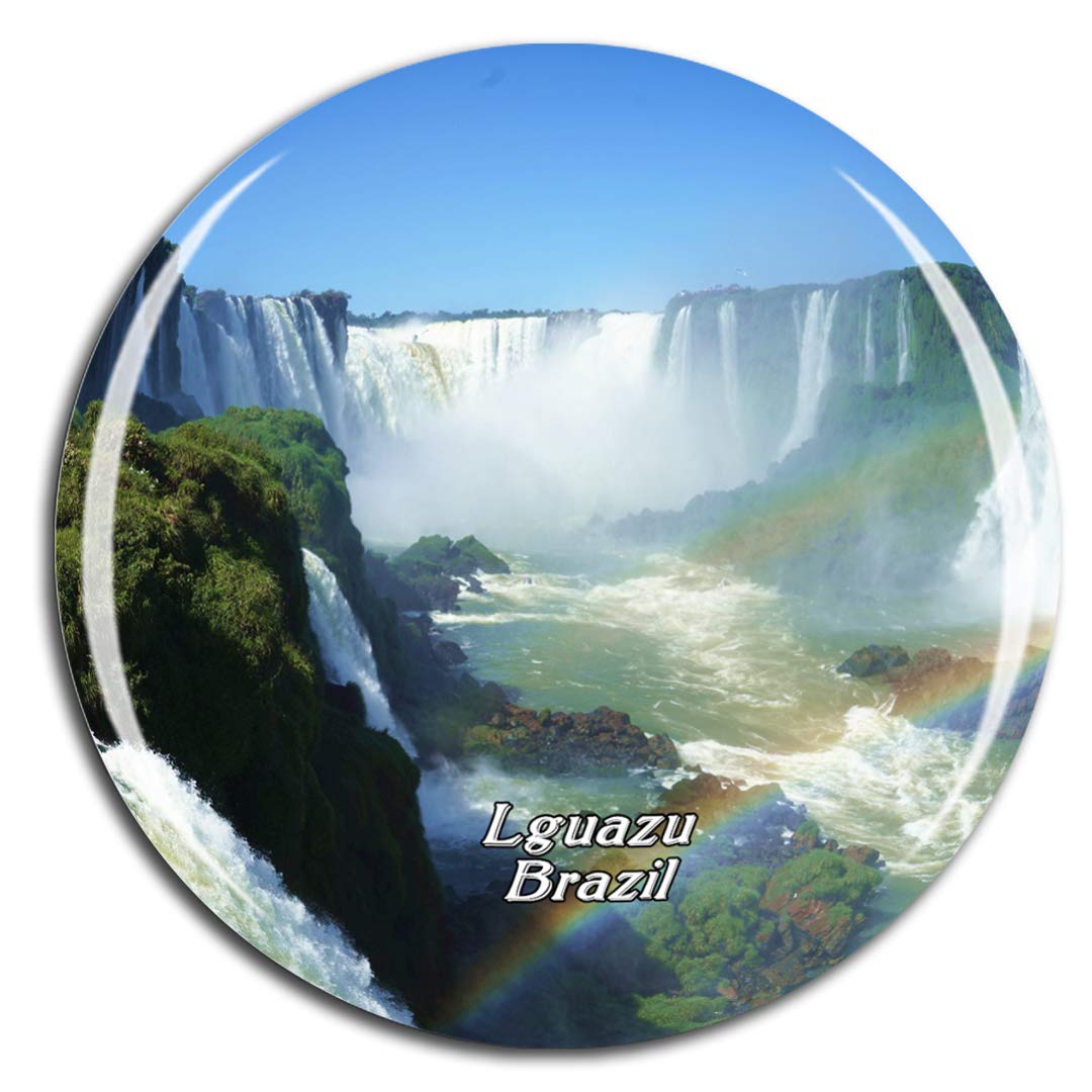 Weekino Clear Brazil Iguazu Falls Fridge Magnet 3D Crystal Glass Tourist City Travel Souvenir Collection Gift Strong Refrigerator Sticker