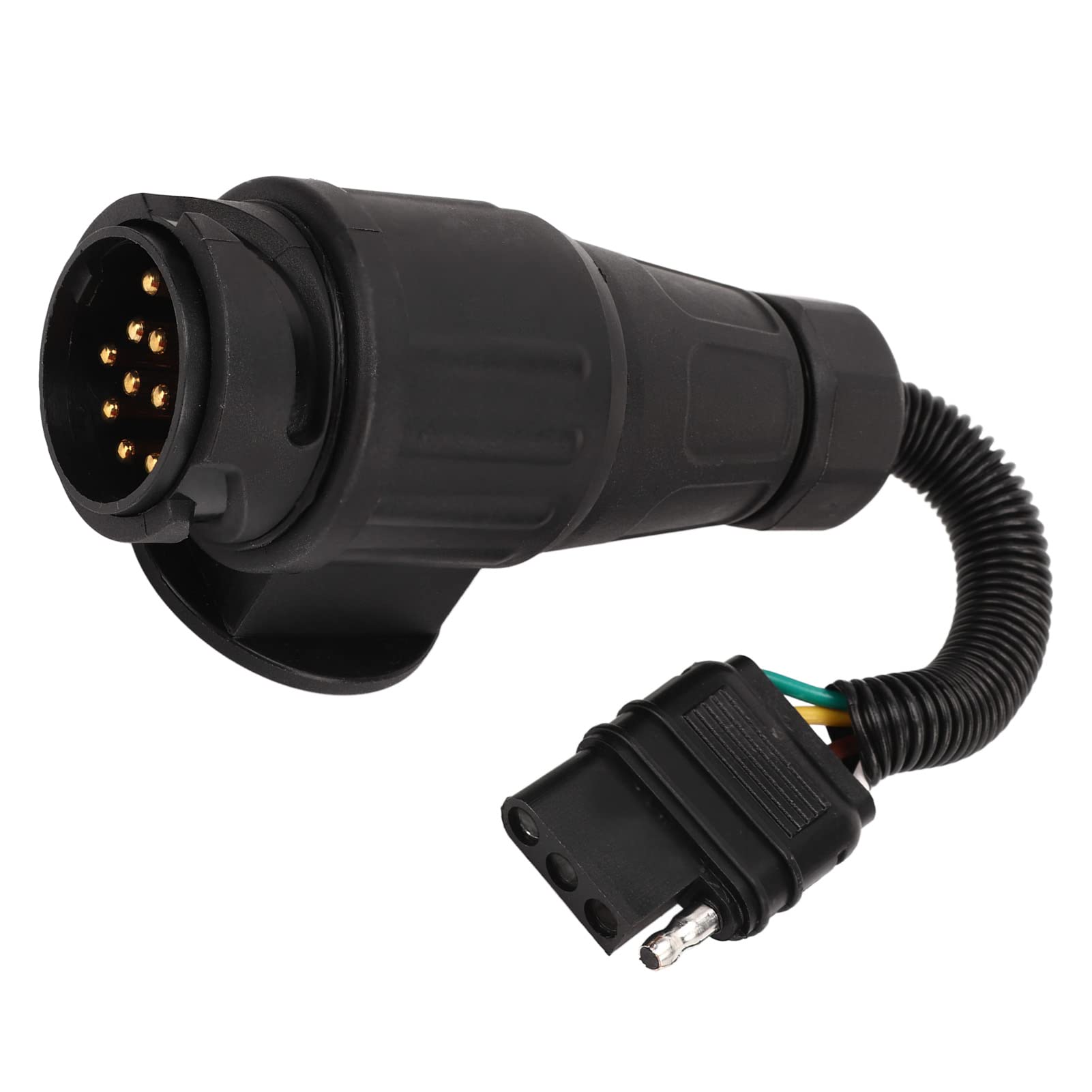 Adapter wtyczki przyczepy UE 13-stykowy okrągły do ​​amerykańskiego 4-kierunkowy płaski Złącze przyczepy Konwerter Wtyczka konwersyjna do samochodu kempingowego