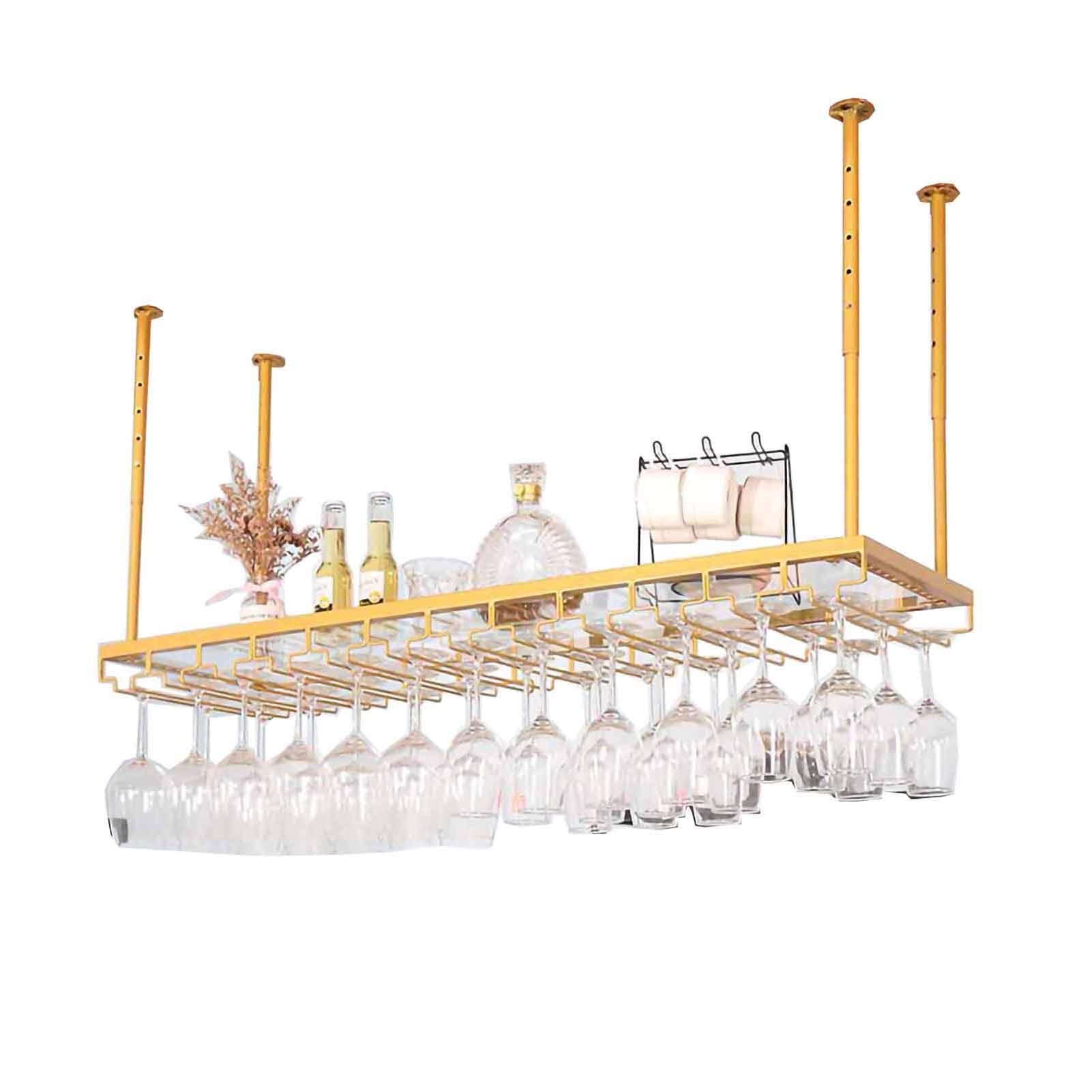 Support à verres à vin en métal design suspendu DASHADAO étagère de plafond esthétique