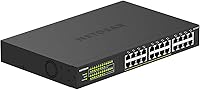 NETGEAR GS324P 24-Port PoE+ Gigabit Unmanaged Switch - 16 PoE Ports 190W, Plug & Play Desktop/Rackmount