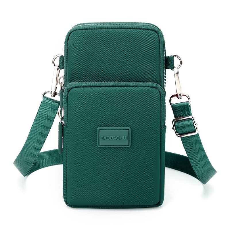 Bolsa transversal para celular feminina, leve, pequena, bolsa tiracolo para celular, bolsa de viagem bolsa de ombro para mulheres, Verde, Small