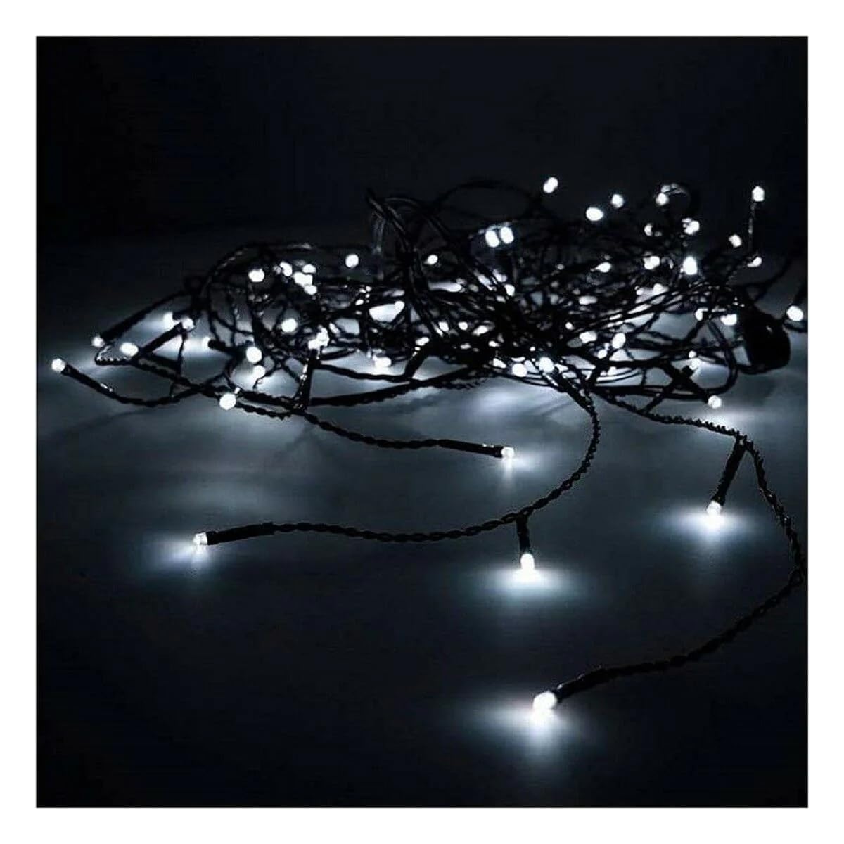 EDM GRUPO 71265 Cortina Led Easy-Connect, Blanco Frío, 6 Tiras, Normal