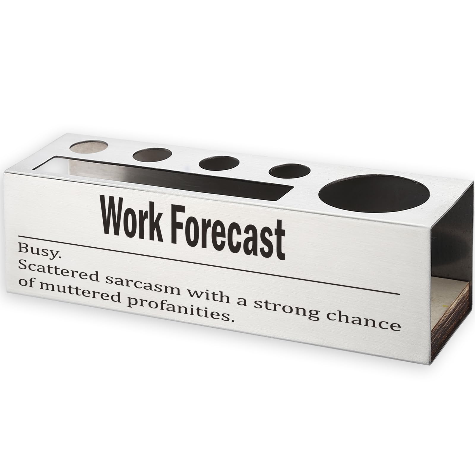 Funny Work Forecast Gifts for Coworker Pen Holder, Sarcastic Office Gifts for Colleague Leader Boss, Humor Joke Work Gifts for Employee Colleague