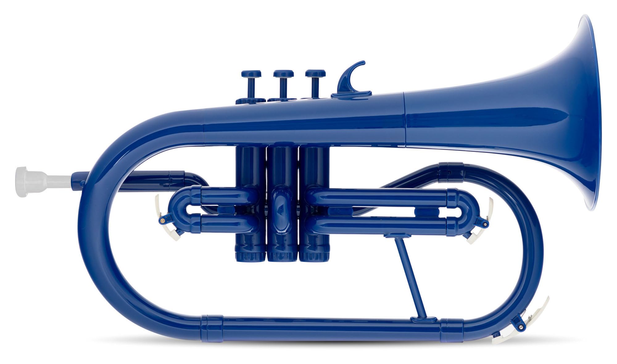 Classic Cantabile MardiBrass Flicorno in ABS Plastica - Valvole Perinet - 600g leggero - Foratura: 11,5 mm - incl. bocchino e custodia - blu