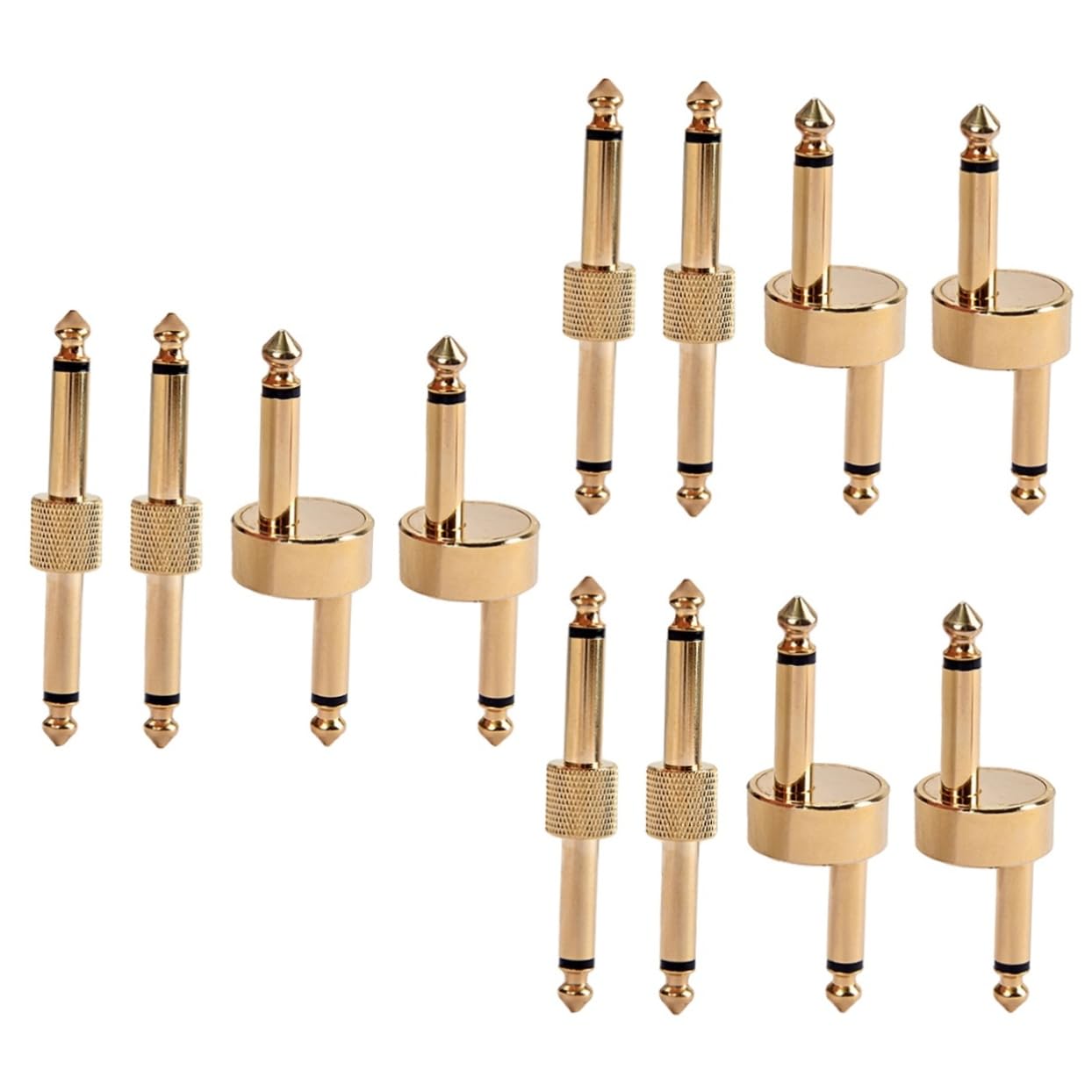 Gadpiparty 12 Pcs Guitar Effect Pedal Adapter Set 2 Z- 2 Straight Plugs Patch Cables Guitar Pedals Connector