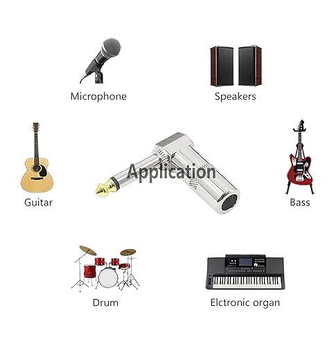 Miniatura 6 de YACSEJAO Paquete de 2 conectores de audio TRS de 14 de pulgada de 0.250 in macho estéreo de 14 pulgadas tipo de soldadura enchufe estéreo (ángulo