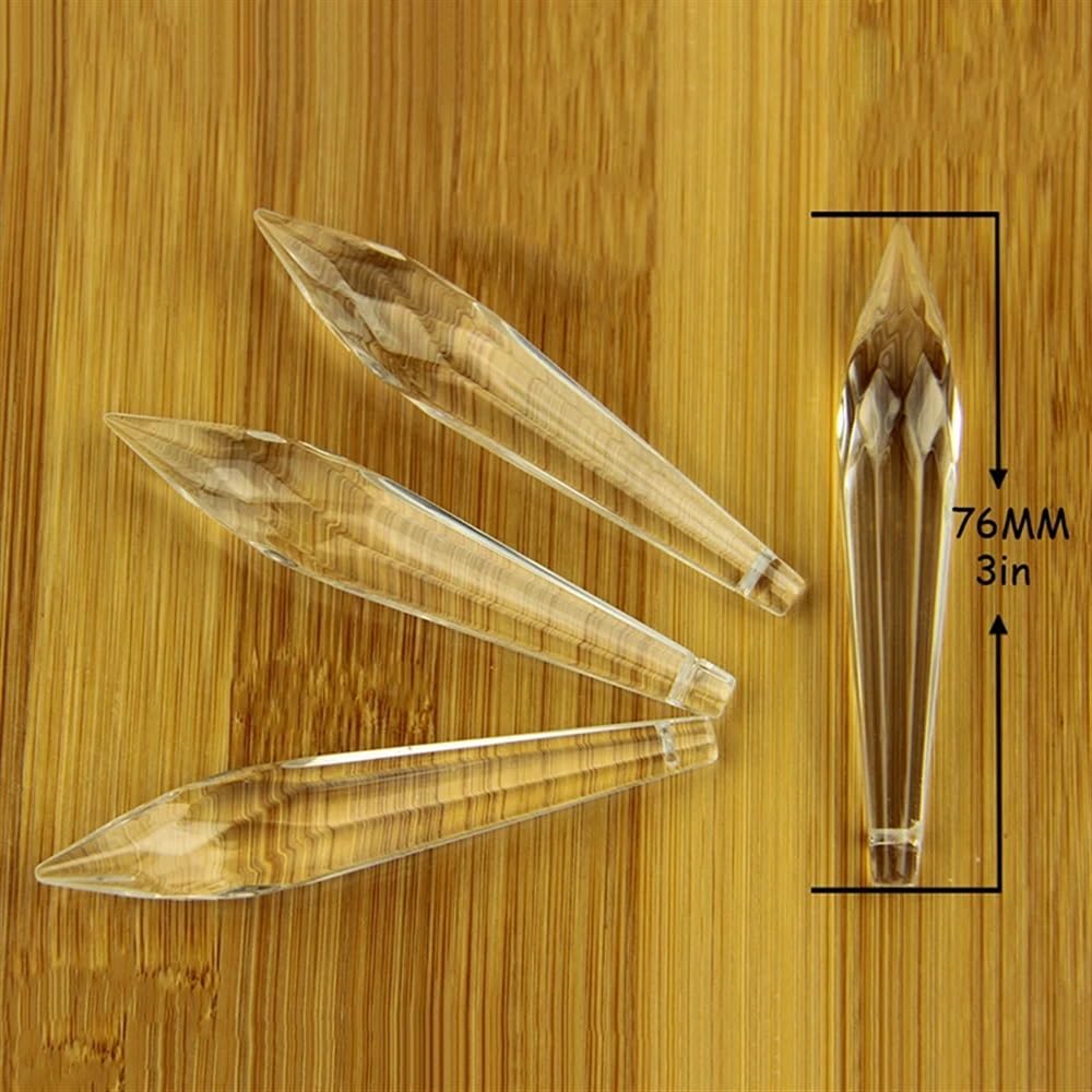 Wiszące kryształy, pryzmaty, 50 mm, 63 mm, 76 mm, 100 mm, kryształ, pryzmat w kształcie litery U, akcesoria do dekoracji domu, wiszące kryształy do dekoracji (50 mm, 30 szt.)