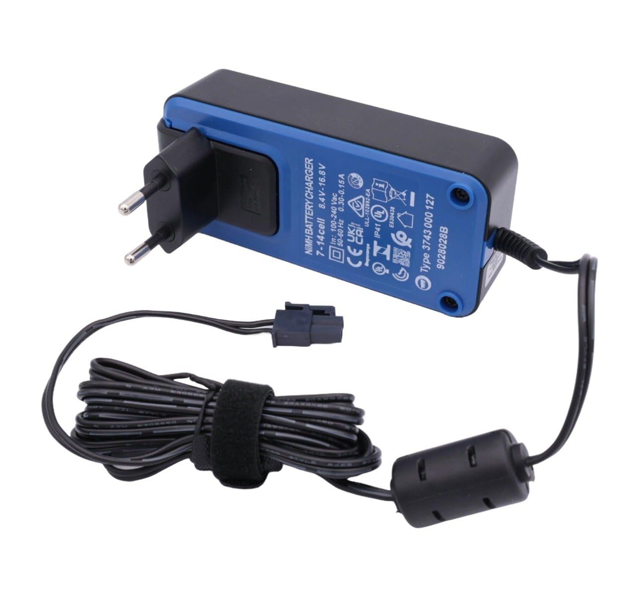 Chargeur de secours batterie solaire NiMH – Pour panneaux photovoltaïques déchargés – Compatible moteurs solaires type Somfy® 9028028 & Simu® – Câble 1,80m + connecteurs inclus