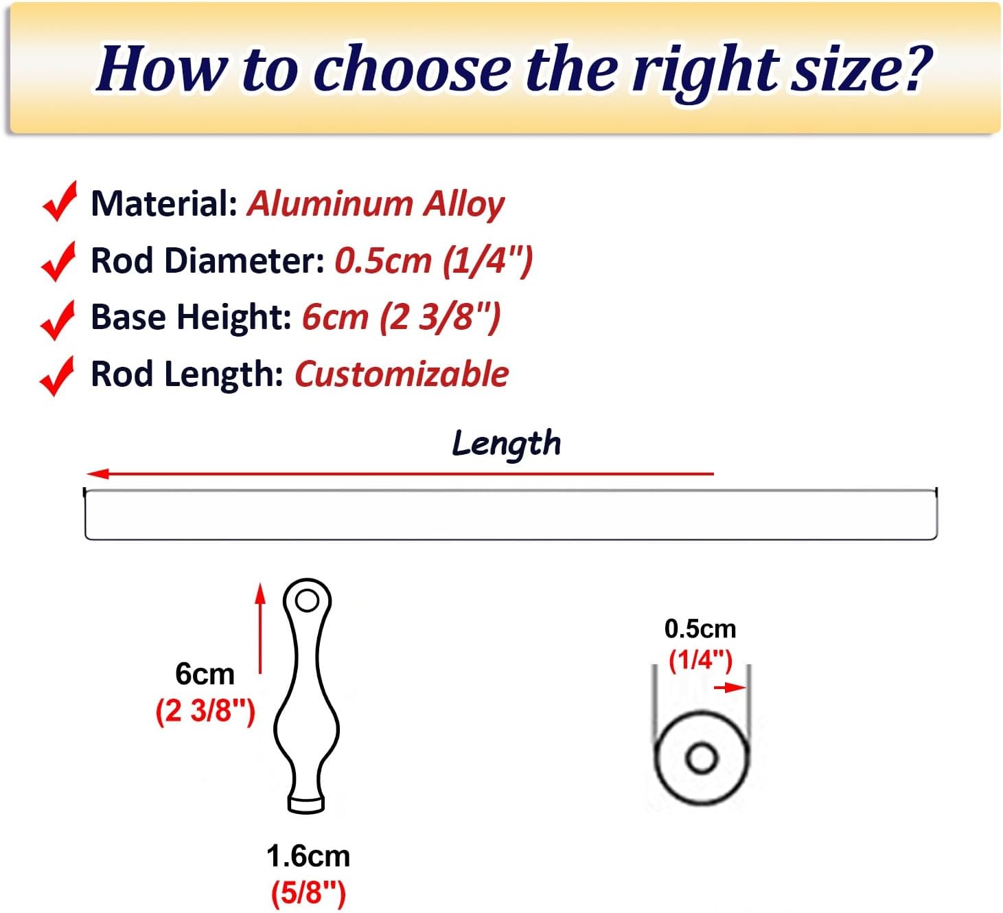 Aluminum Alloy Anti-Fall Shelf Rail, Hotel/Office/Home Decorative Pole Rod with Accessories, 8-40 in Custom cut Length Gallery Rails(Gold-C,45cm/17.7")