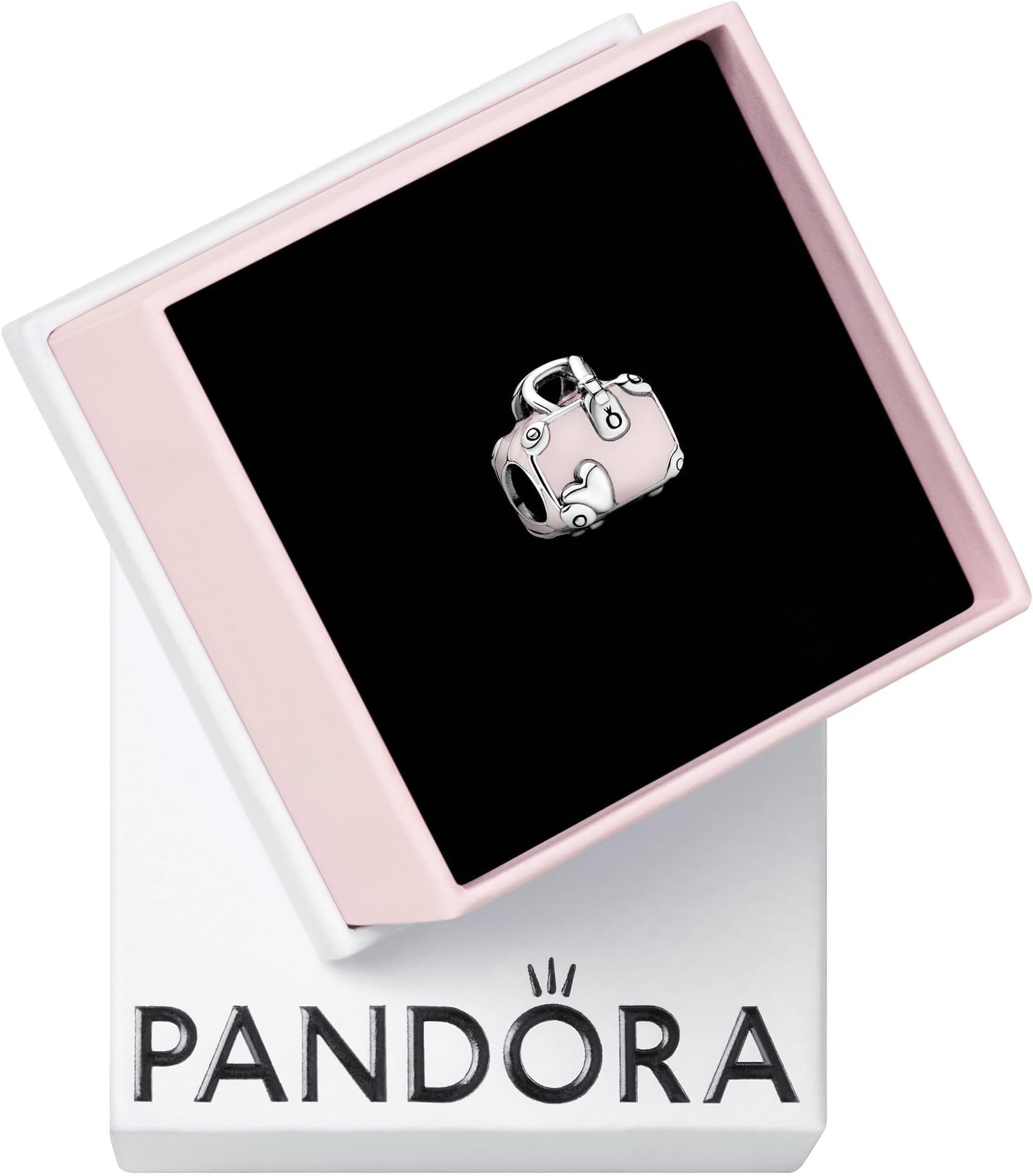 PANDORA Jewelry Pink Travel Bag Sterling Silver Charm