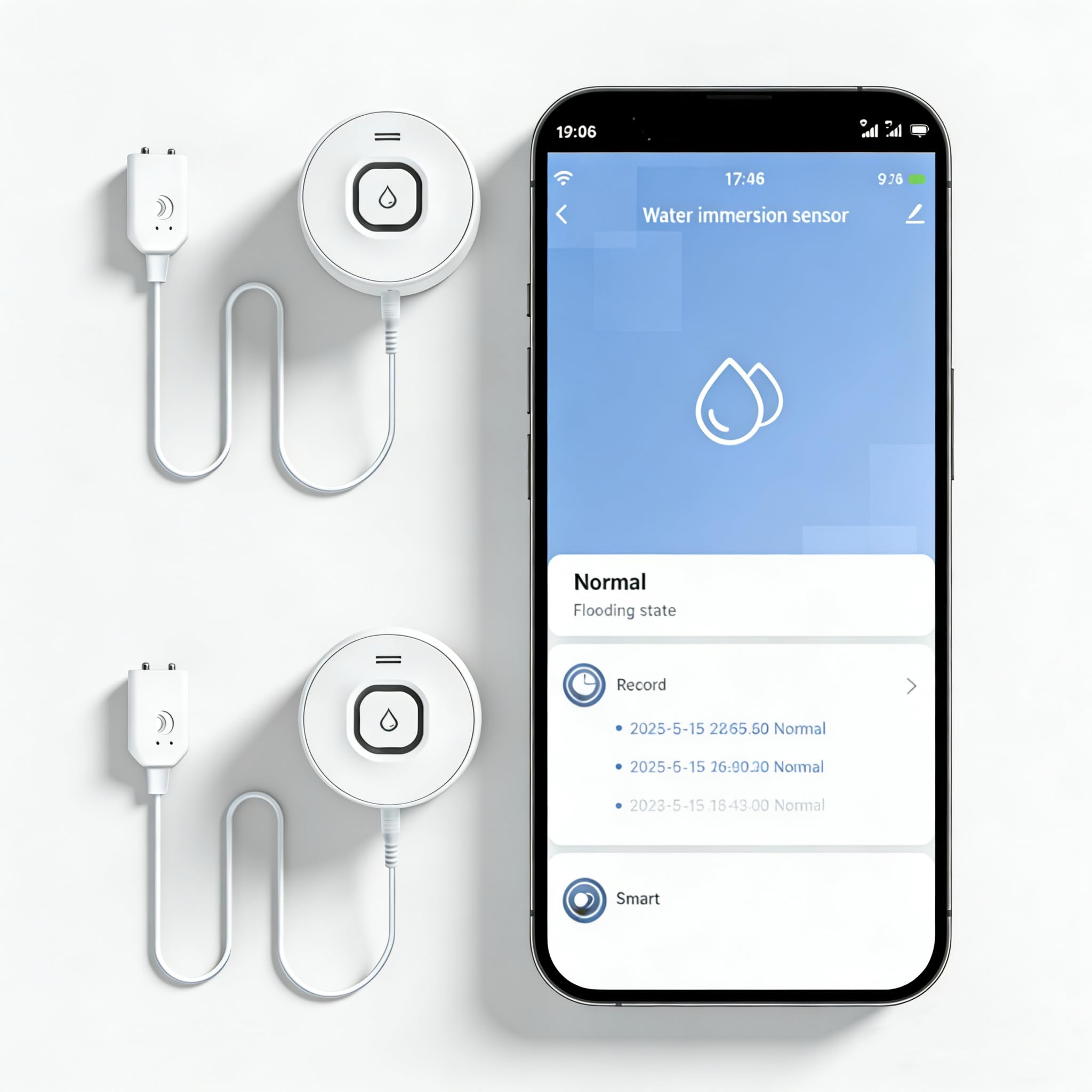 Wi-Fi Water Leak Detector, 100dB Adjustable Audio Alarm Sensor, Sensitive Leak & Drip Alert with Remote Email & APP Notification, for Home and Basement 2PCS-image-41
