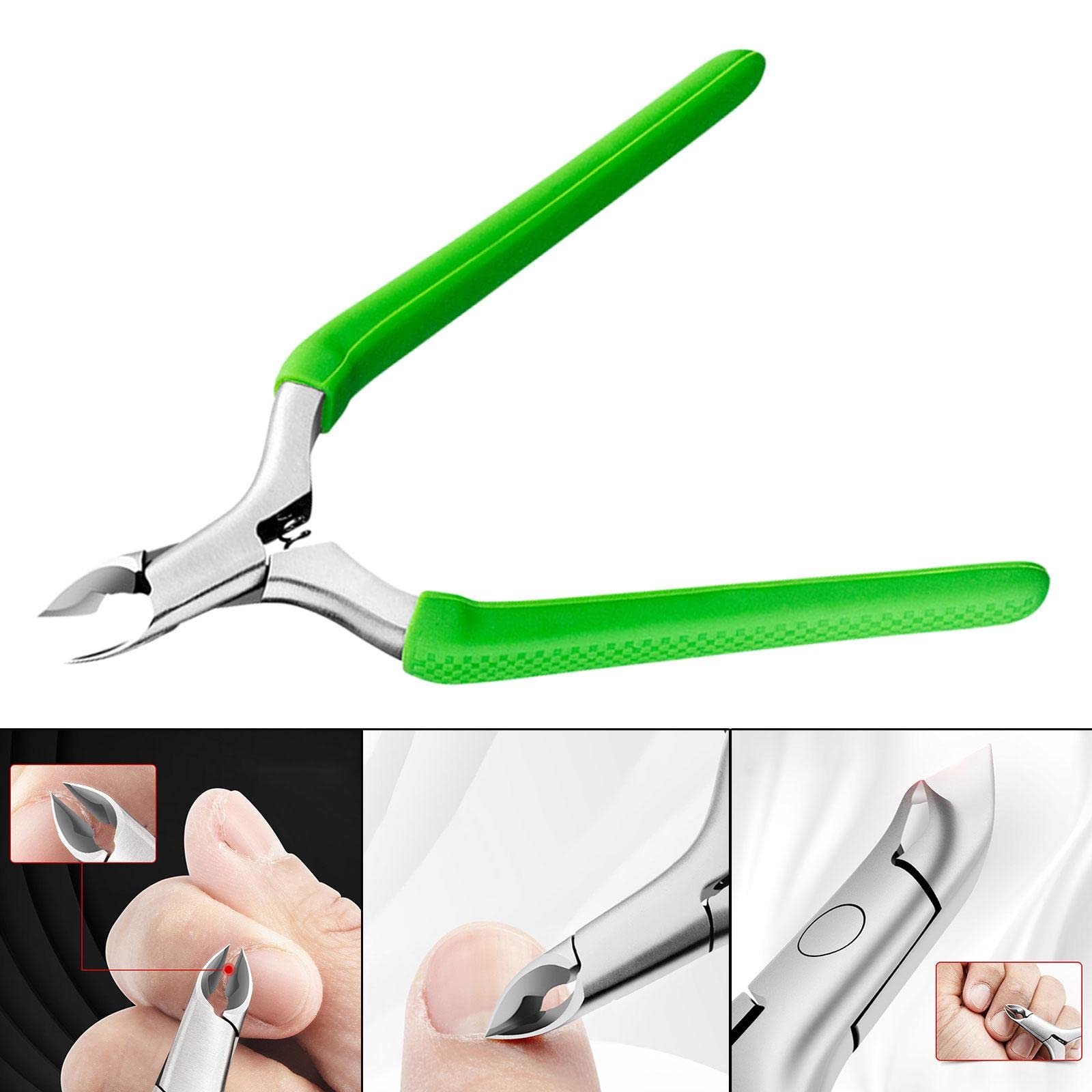 Cortauñas Cutícula Recortador Herramienta Profesional Manicura Pedicura Acero Inoxidable Mango Antideslizante Adecuado para Uñas de Manos Y Pies Uso D