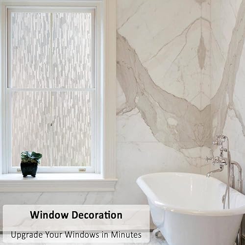 Miniatura 2 de Película de privacidad para ventana, película de vidrio esmerilado para ventana, sin pegamento, adherencia estática, extraíble, bloqueo UV,