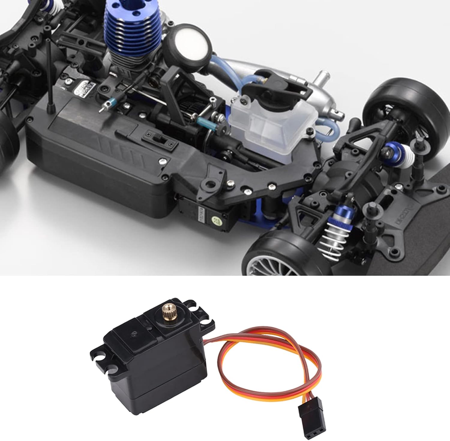 Metal Gear Servo, Easy Install Plastic Shell RC Servo for 1/16 1/14 1/12 RC Car