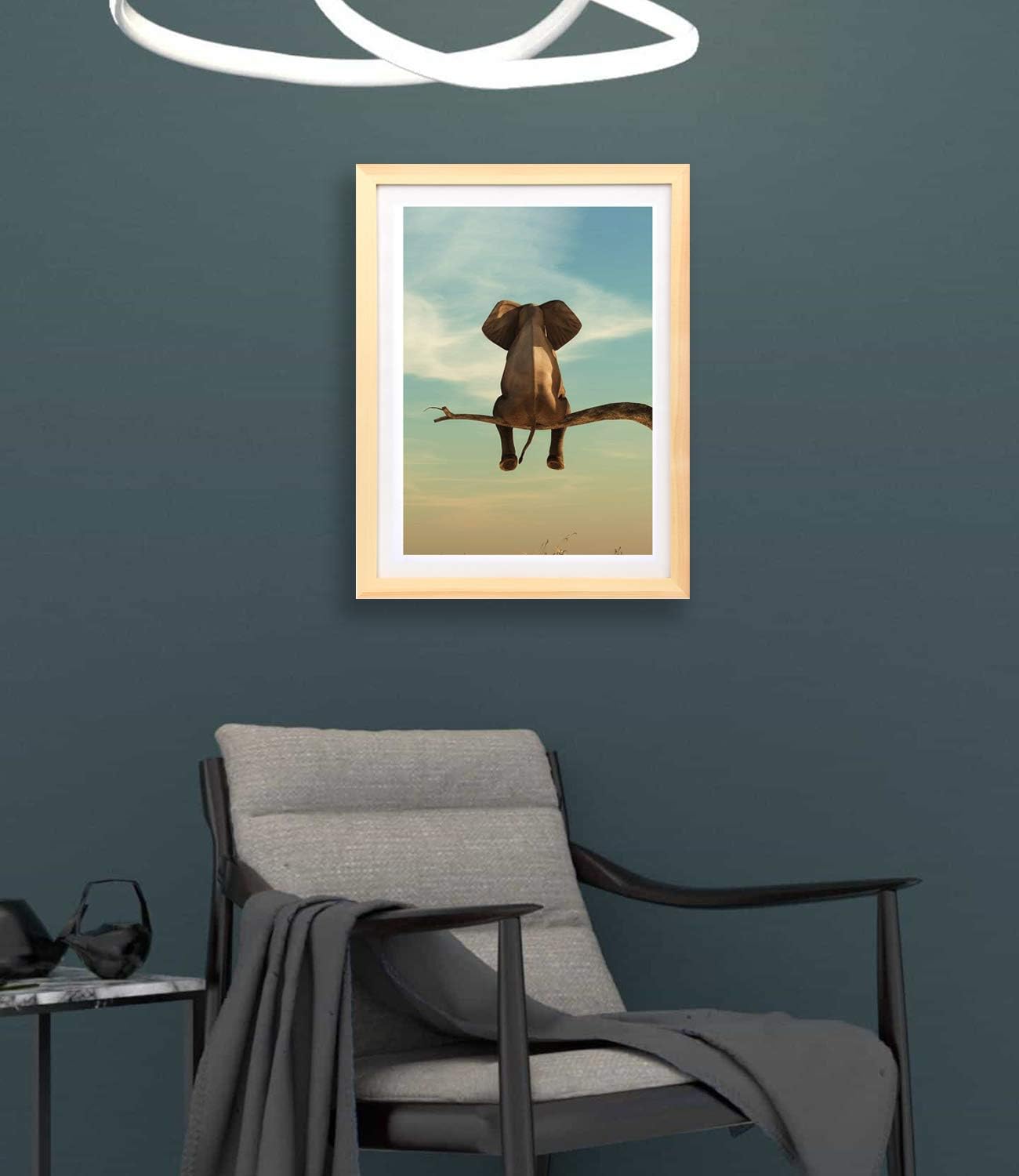 16x20 Diamond Painting Picture Frame， Display Pictures 14 x 18 inch/35x45 cm with Mat or 16 x 20 inch/40x50 cm Without Mat Photo Frames Diamond Art Frame Natural Solid Wood Color (YNCK0051)