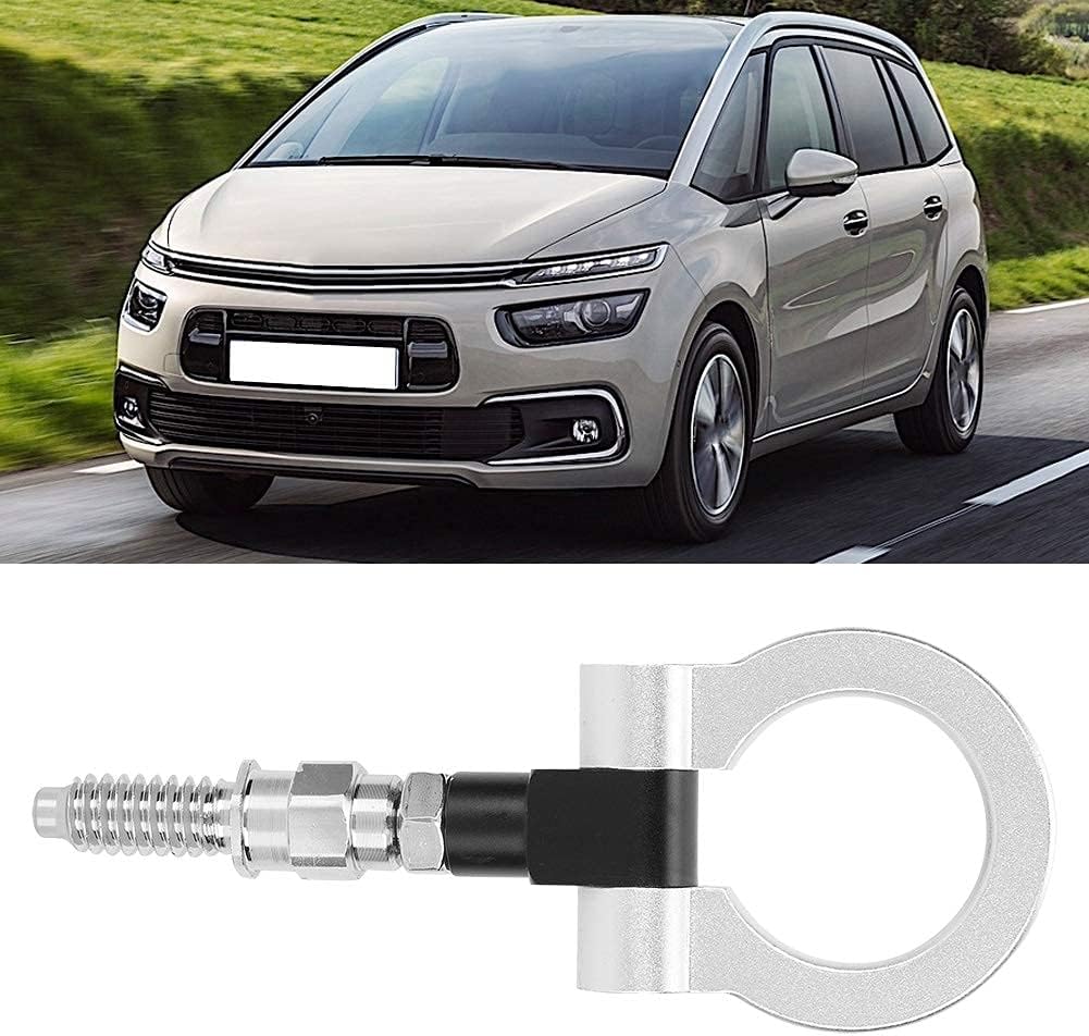 Front Tow Hook,European Car CNC Trailer Tow Hook Fits for for 3 Series E39 E92 E91 E90 E46 E36 (Silver) image 3