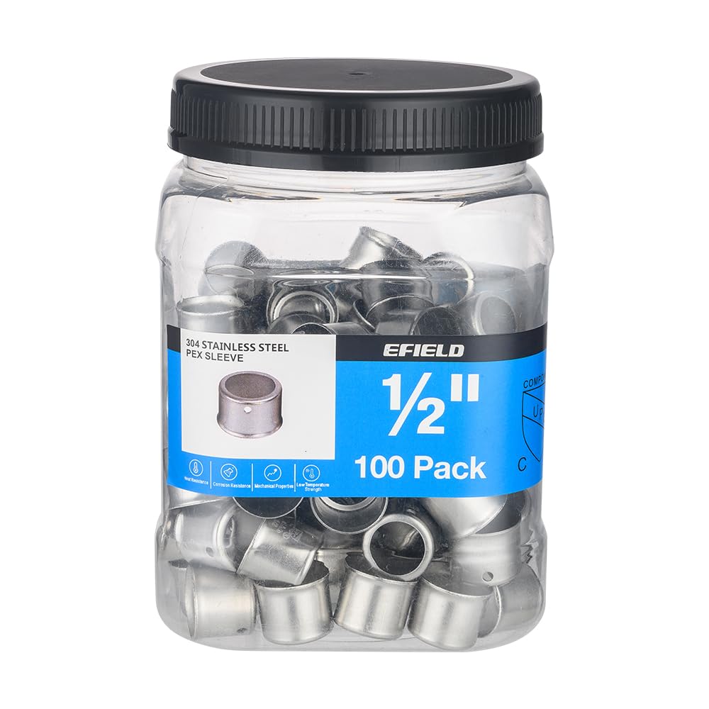 Attrezzatura Idraulica PEX Anelli Serraggio PEX EFIELD 100 Pezzi - Acciaio Inox Per Tubi Idraulici Fissaggi Tubazioni Idrauliche - Foto 11