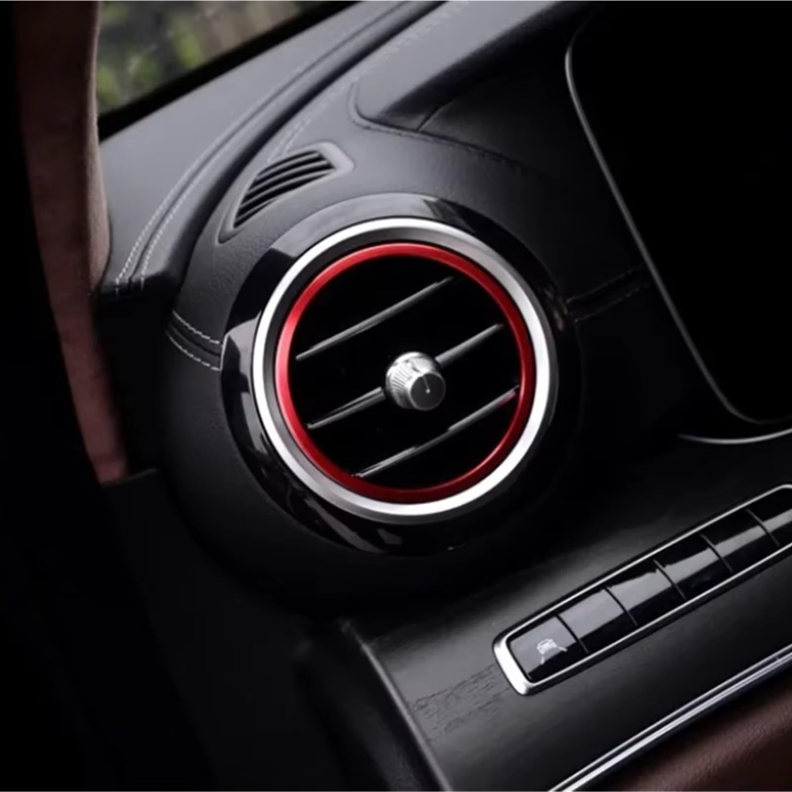 Compatible Con Benz Para Clase C W205 C350 2015 2016 2017 2018 2019 2020 2021 2022 2023 2024 2025 Cubierta Pegatinas Ajuste Ventilación Aire