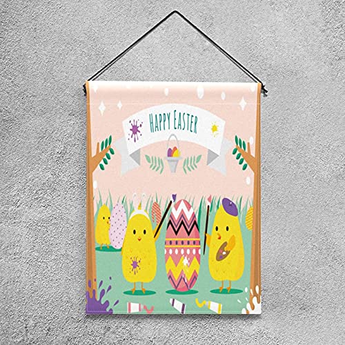 Drapeau de jardin Pâques double face en polyester pongé premium - 4