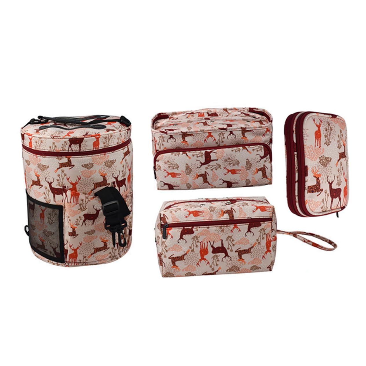 Operitacx 2pezzi Borsa Organizer per Ferri da Maglia e Accessori Uncinetto Contenitore Quadrato per Lavori Maglia e Progetti di Cucito Pratica e Funzionale per Artigiani e Creativi