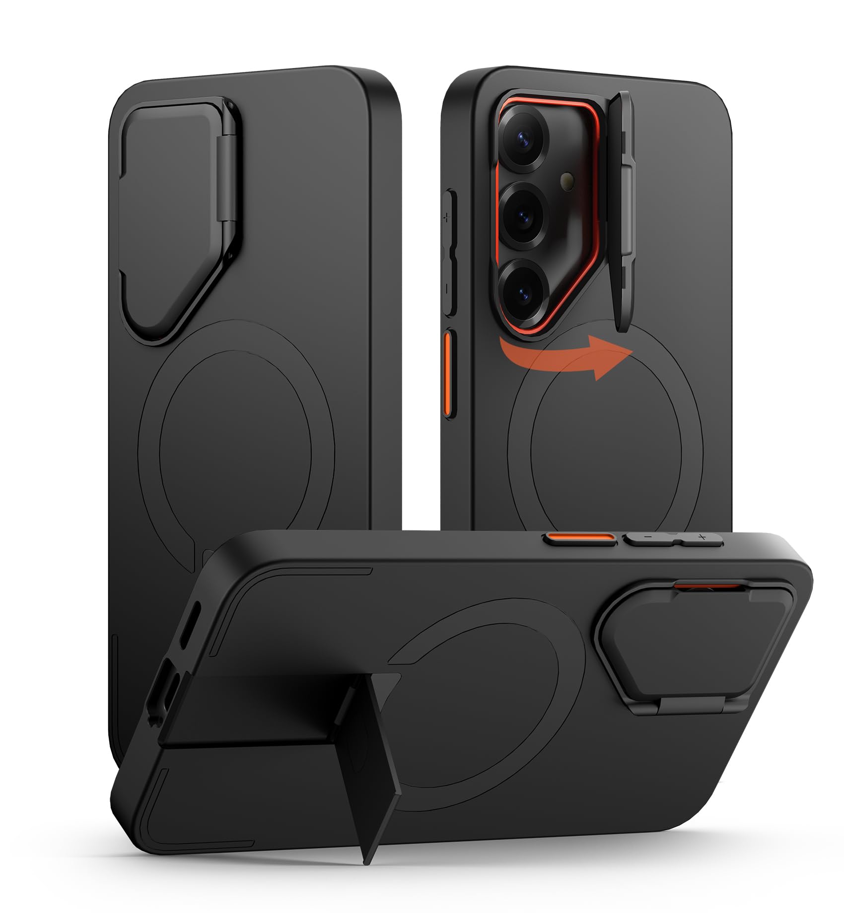Photo 1 of SURITCH Samsung Galaxy S25+ Plus Case, Black