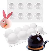 Vista 1 de Molde de Silicona para Pastel Esférico, Moldes de Pastel Mousse de Bola 3D para Hornear, Moldes de Postre Francés de Chocolate Fondant para Dulces