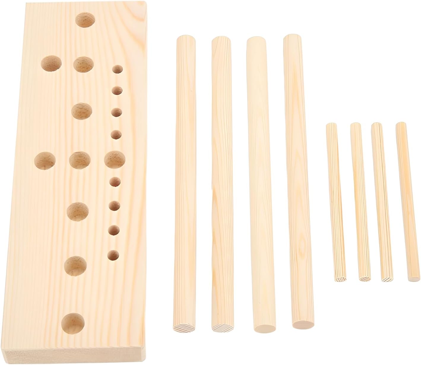 ACNTENY Wooden Bow Maker Tool, 17.7 cm Manual Ribbon Bow Making Kit