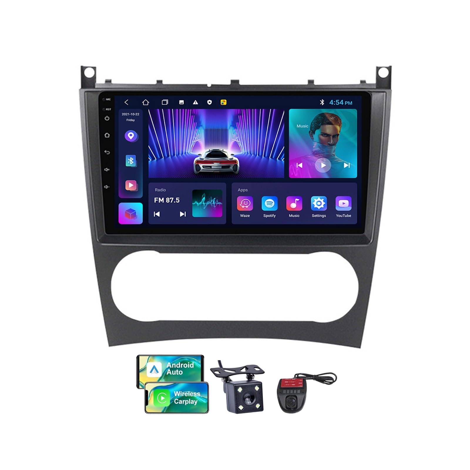 Autoradio Android 13 pour connecter votre smartphone en Benz Classe C W203