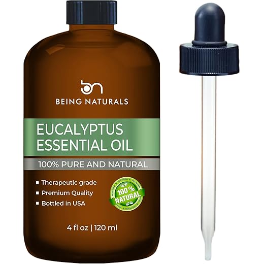 Organic Eucalyptus Essential Oil - Huge 4 FL OZ - 100% Pure & Natural – Premium Natural Oil with Glass Dropper (Eucalyptus Oil)
