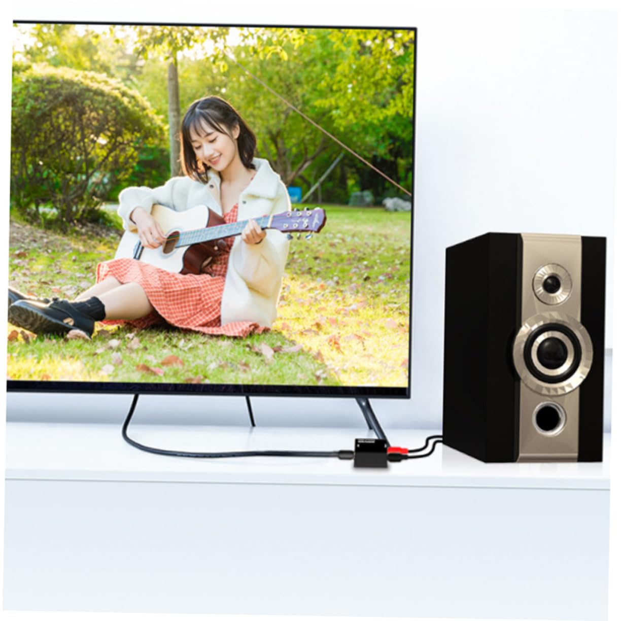 jojofuny 3pezzi Convertitore Audio Digitale Analogico Con Selettore Ottico e Coassiale Facile Installazione e Trasmissione Senza Rumore Compatibile Con Tv e Cuffie Nero