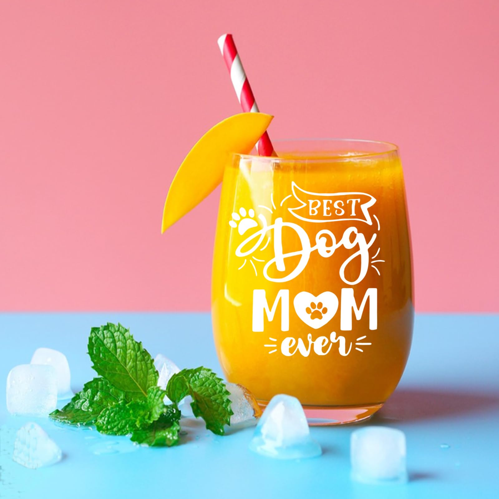 Regalos para mamá de perro para mujer, copa de vino, mejor mamá de perro, cumpleaños, Navidad, día de la madre, regalos para amantes de los perros