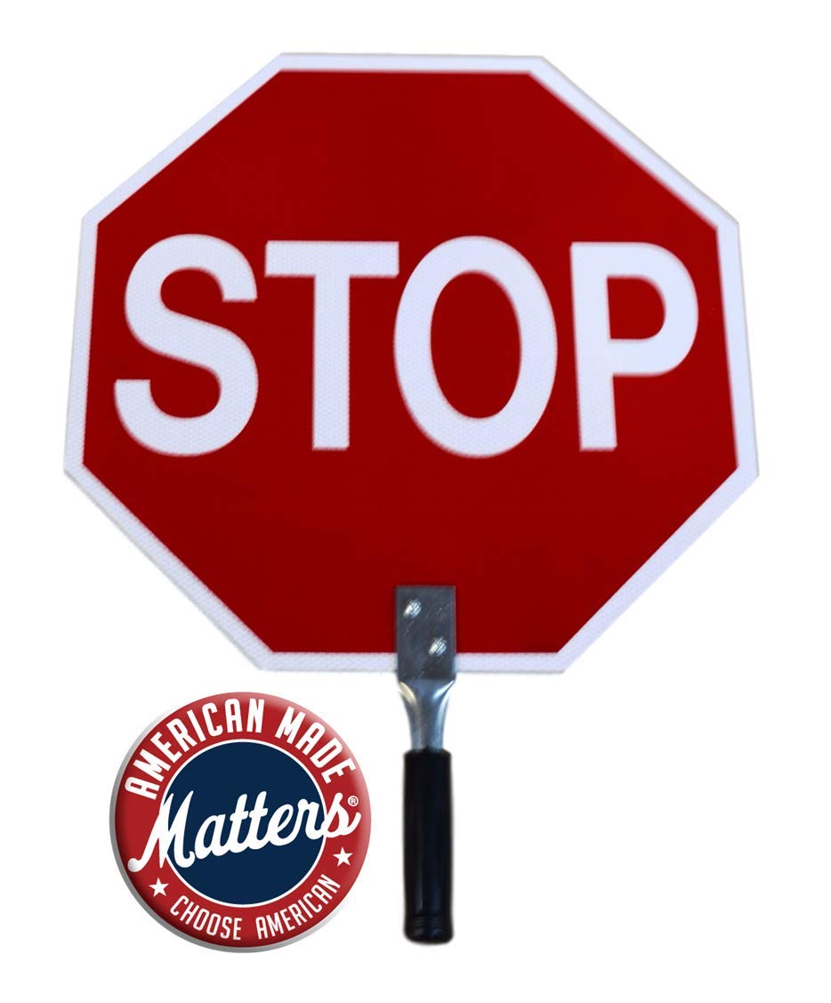 Stop/Slow Aluminum Hi-Intensity Reflective Paddle (High Intensity)